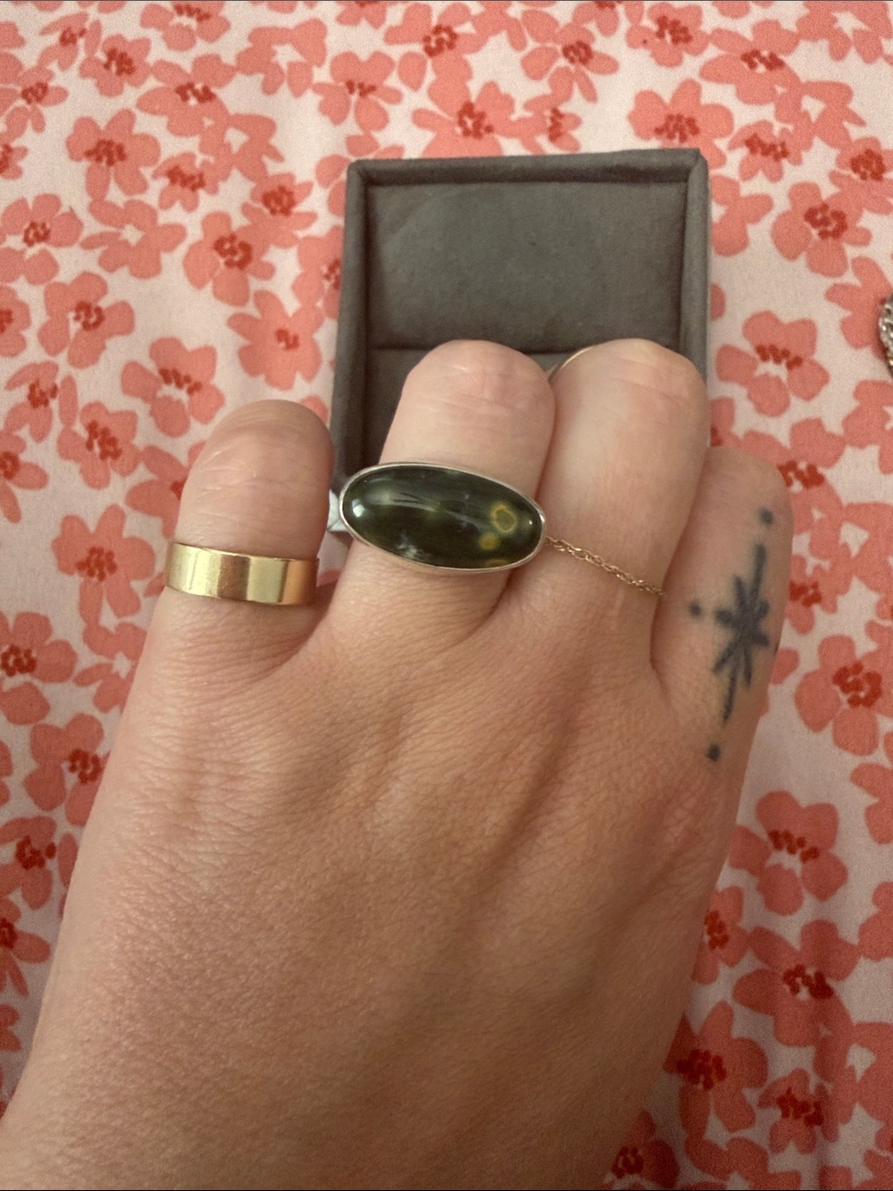 Ocean Jasper Silver Ring - Picture 2 of 4
